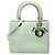 Dior Green Medium Calfskin Cannage Lady Dior Verde