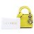 Dior Yellow Micro Lambskin Cannage Lady Dior Giallo - vista 7