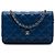 Portafoglio Chanel Blue CC Quilted Lambskin Wallet On Chain Blu scuro