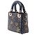 Dior Mini Lady Dior in vitello nero ricamato con trifogli - vista 2