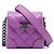 Chanel Mini CC Quilted Lambskin Trunk Like Box Crossbody Viola Porpora