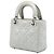 Dior Gray Mini Iridescent Lambskin Cannage Lady Dior Marrone - vista 2