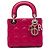 Dior Red Mini Lambskin Cannage Lady Dior Rosso