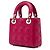 Dior Red Mini Lambskin Cannage Lady Dior Rosso - vista 2