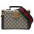 Trousse de beauté Gucci Beige GG Supreme Web Savoy avec poignée supérieure