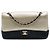 Chanel Gold Medium Classic Bicolor Caviar and Iridescent Calfskin Double Flap D'oro