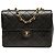 Chanel Black Square Quilted Lambskin Single Flap Nero