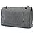 Chanel Black Medium Classic Canvas Stripes Double Flap Nero - vista 2