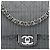 Chanel Black Medium Classic Canvas Stripes Double Flap Nero - vista 5
