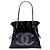 Borsa Chanel Bon Bon Large in vernice nera Nero