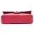 Chanel Red Medium Classic Lambskin Double Flap Rot - Ansicht 3
