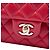Chanel Red Medium Classic Lambskin Double Flap Rot - Ansicht 5