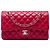 Chanel Red Medium Classic Caviar Double Flap Rosso