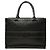Borsa Book Tote Dior in pelle goffrata Oblique nera, dimensione Medium Nero