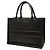 Borsa Book Tote Dior in pelle goffrata Oblique nera, dimensione Medium Nero - vista 2