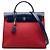 Hermès Red Toile Herbag Zip 31 Blu navy