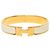 Hermès Clic H Armband PM schmal, weißes Emaille