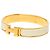 Hermès Clic H Armband PM schmal, weißes Emaille - Ansicht 2