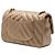Chanel Brown Medium Classic Chevron Calfskin Pleated Double Flap Marrone Bronzo - vista 2