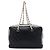 Borsa a tracolla Chanel Lido in pelle d'agnello matelassé nera Paris Venice Nero