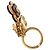 Louis Vuitton Gold Gold Plated Monogram Blooming Flowers Bag Charm and Key Holder D'oro - vista 3