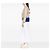 Chanel Blue Medium Classic Chevron Lambskin Double Flap - vista 5