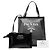 Prada Tote aperta piccola in mesh con paillettes nera con logo Nero - vista 7