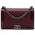 Chanel Red Medium Quilted Goatskin and Patent Boy Flap Rosso Bordò