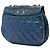 Chanel Blue Medium Quilted Glazed Calfskin Bubble CC Flap Blu scuro - vista 2