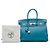 Hermès Blue Clemence Birkin Retourne 35 Azul - vista 6