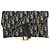 Dior Blue Oblique Canvas Saddle Wallet On Chain Blau Marineblau