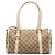 Borsa Boston Gucci Abbey D Ring in tela GG beige