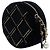 Chanel Borsa crossbody rotonda in velluto nero con perle e paillettes - vista 2