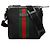 Borsa a tracolla Gucci in Techno Canvas nero con banda Web