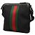 Borsa a tracolla Gucci in Techno Canvas nero con banda Web - vista 2