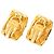 Chanel Gold CC vergoldete Clip-On Ohrringe Golden - vue 2