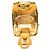 Chanel Gold CC vergoldete Clip-On Ohrringe Golden - vue 3
