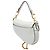 Borsa Saddle Dior Mini in pelle di vitello grana naturale bianca Bianco - vista 2