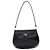 Borsa a spalla con patta Cleo in pelle Spazzolato nera Prada Nero