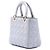 Dior Gray Medium Pearlescent Lambskin Cannage Lady Dior Marrone - vista 2