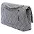 Chanel Black Medium Classic Canvas Sequin Stripes Double Flap Nero - vista 2