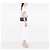 Chanel Black Medium Classic Canvas Sequin Stripes Double Flap Nero - vista 6