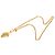 Collana con pendente Chanel Gold CC placcata oro a forma di diamante D'oro