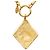Collana con pendente Chanel Gold CC placcata oro a forma di diamante D'oro - vista 3