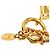 Collana con pendente Chanel Gold CC placcata oro a forma di diamante D'oro - vista 5