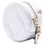 Chanel 19 runde Clutch aus silber-metallic Lammleder mit Kette - Ansicht 2