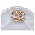 Chanel 19 runde Clutch aus silber-metallic Lammleder mit Kette - Ansicht 5