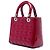Dior Red Medium Patent Cannage Lady Dior Rosso - vista 2