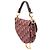 Mini borsa Saddle Dior in tela Oblique rossa Rosso Bordò - vista 2