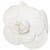 Spilla Camelia in Tela Bianca Chanel Bianco